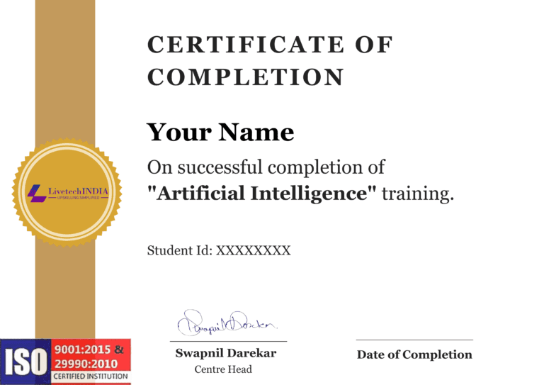 AI- ML Certificate